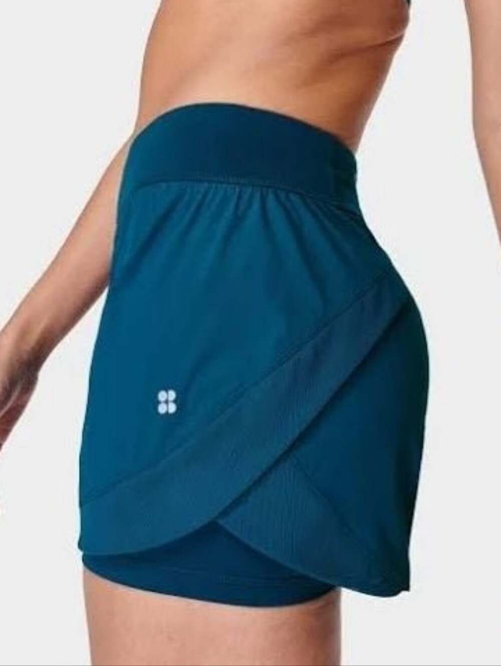 Sweaty Betty Tempo Run Shorts Teal Active Size 6
